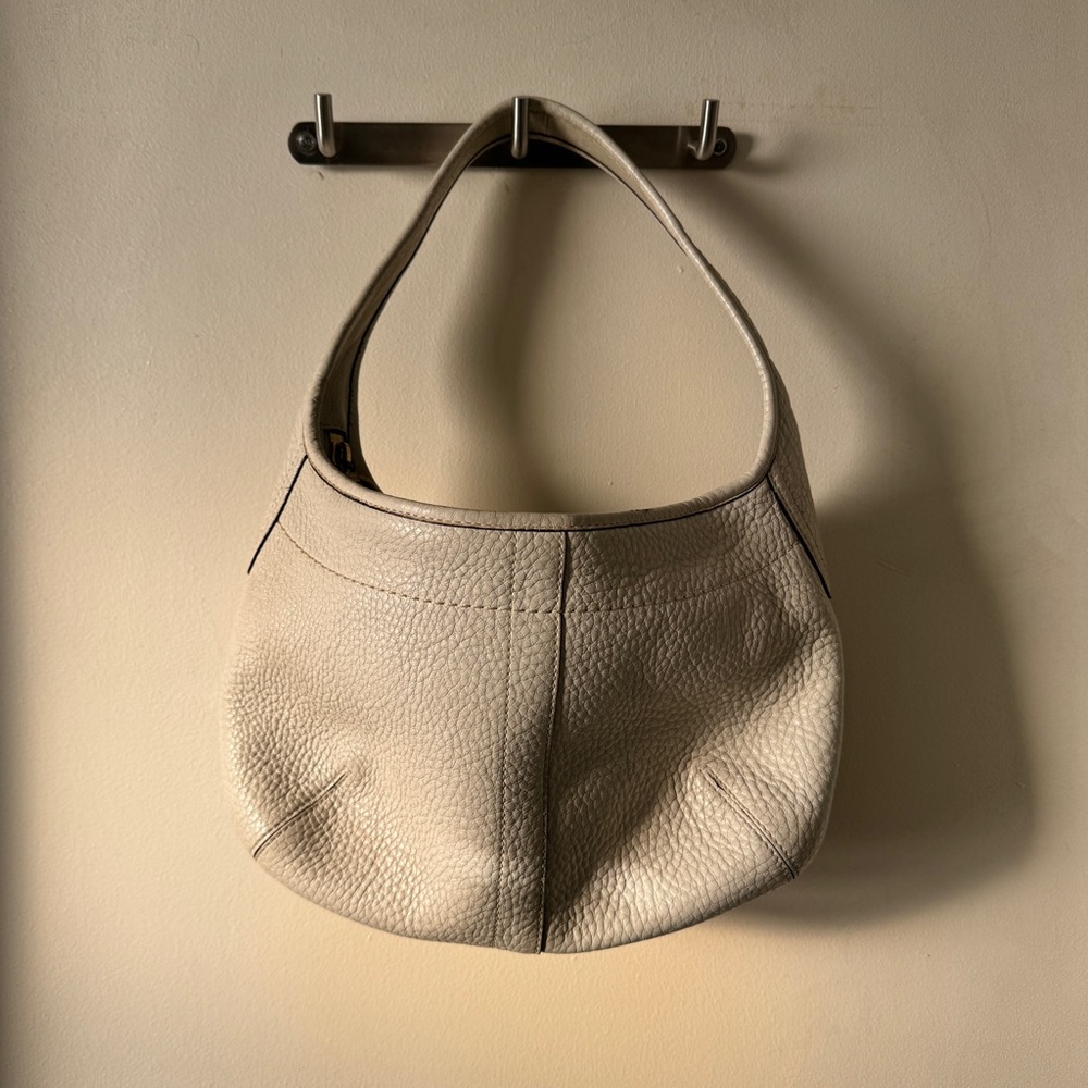 White Coach Leather Sufflette Mini Bag